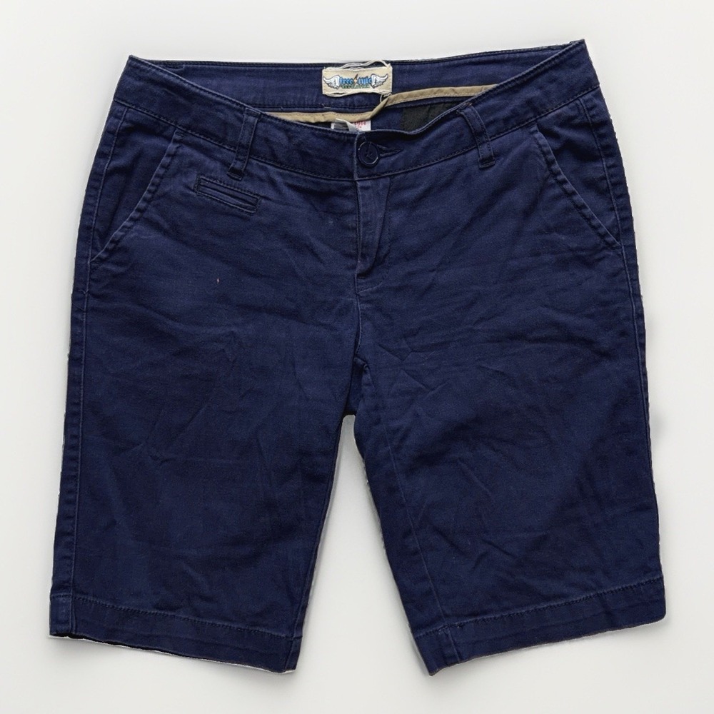 Freestyle Revolution Size 5 Women Blue Bermuda Chino Shorts Skater Grunge Y2K